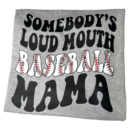 Unisex Graphic T Somebody's Loud Mouth Baseball Mama