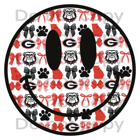 Georgia Bulldogs Smiley Digital File PNG