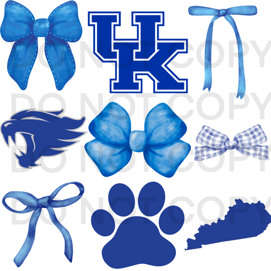 Kentucky Wildcats Coquette Digital PNG Design